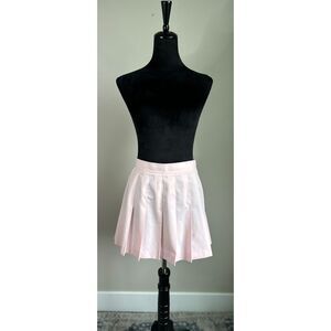 Vintage LIZSPORT Women's Petal Pink Pleated High Waist Mini Tennis Skirt Size 16